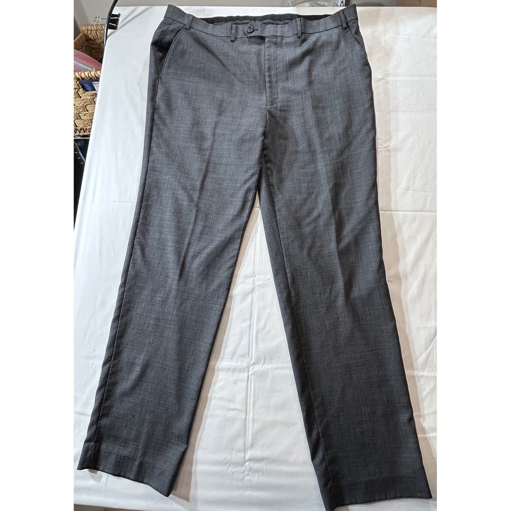 Lauren Ralph Lauren Mens 100% Wool Dress Pants Gray 40W x 32L Flat Front